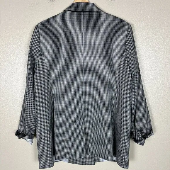 1. State Plaid Double Breasted Blazer Jacket Preppy Workwear Women's Size 14W