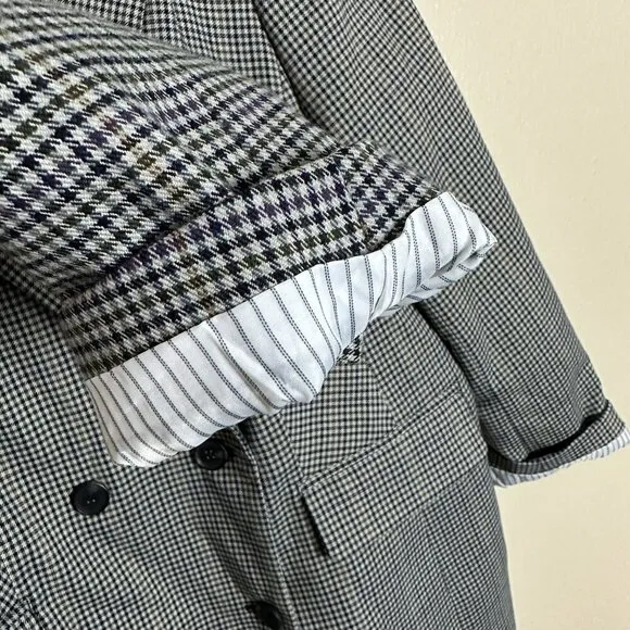 1. State Plaid Double Breasted Blazer Jacket Preppy Workwear Women's Size 14W