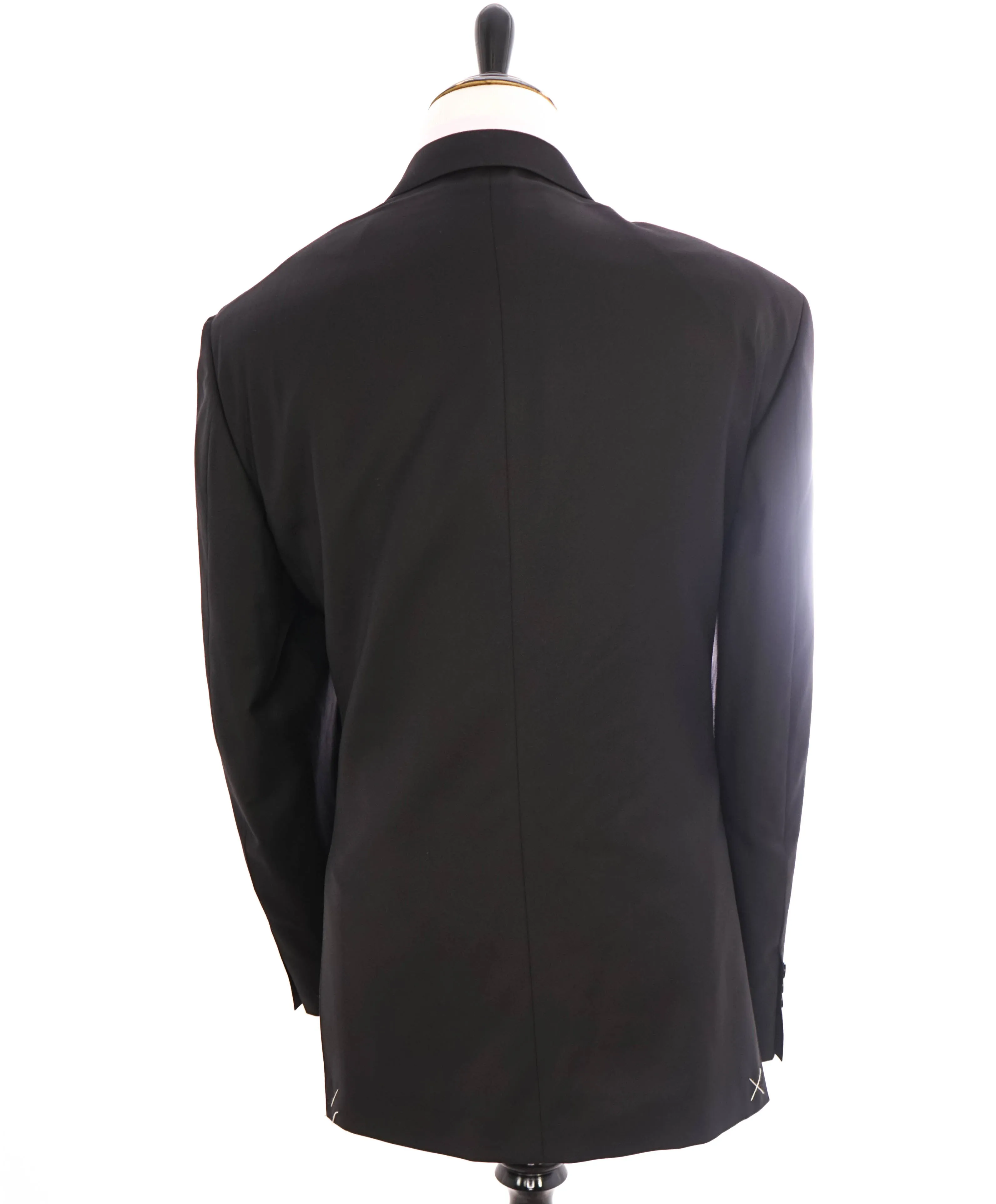 $1,795 CANALI -  Black Solid Notch Lapel 2-Btn Blazer - 36R US