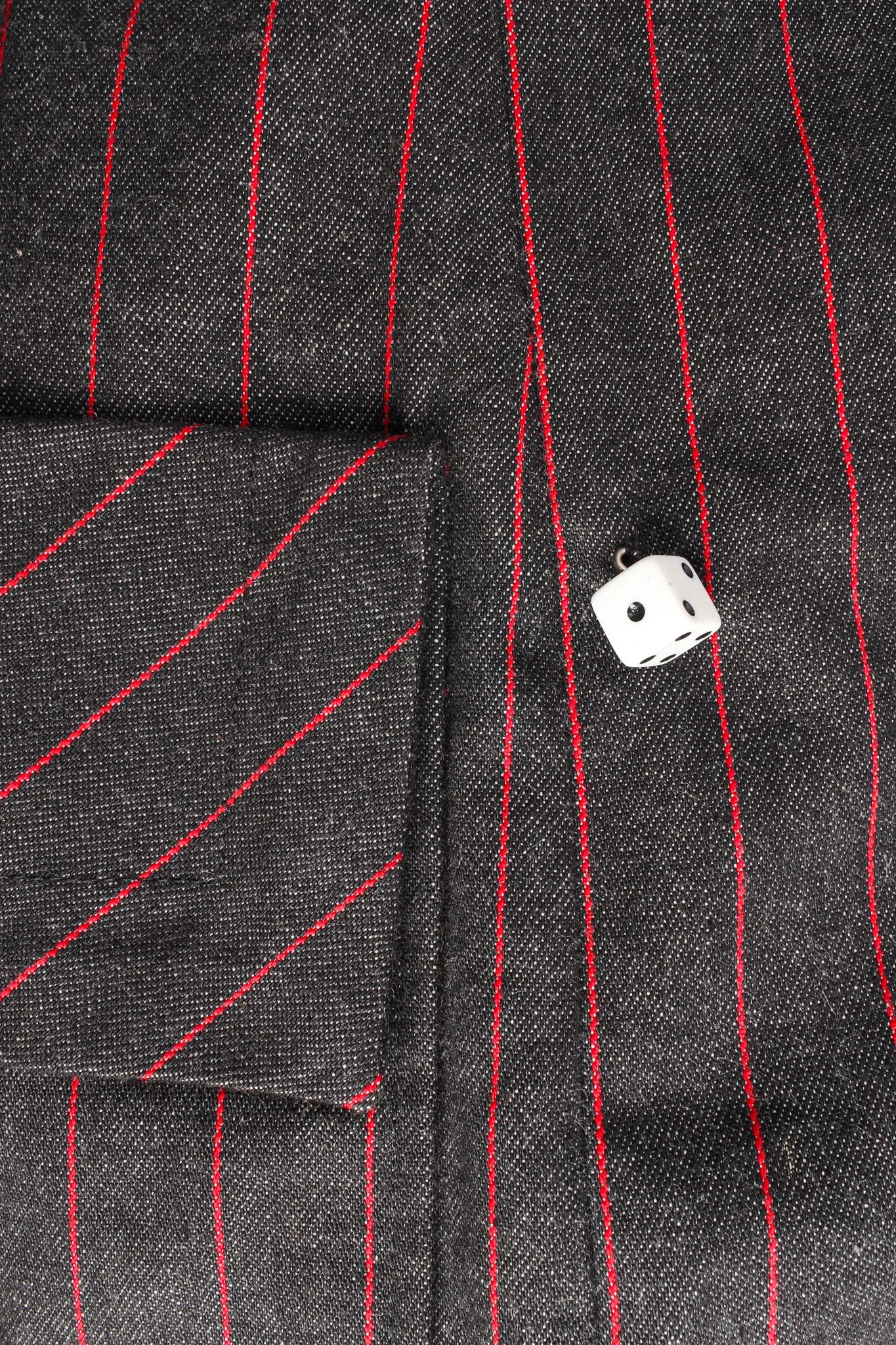 1980s High Roller Pinstripe Dice Blazer