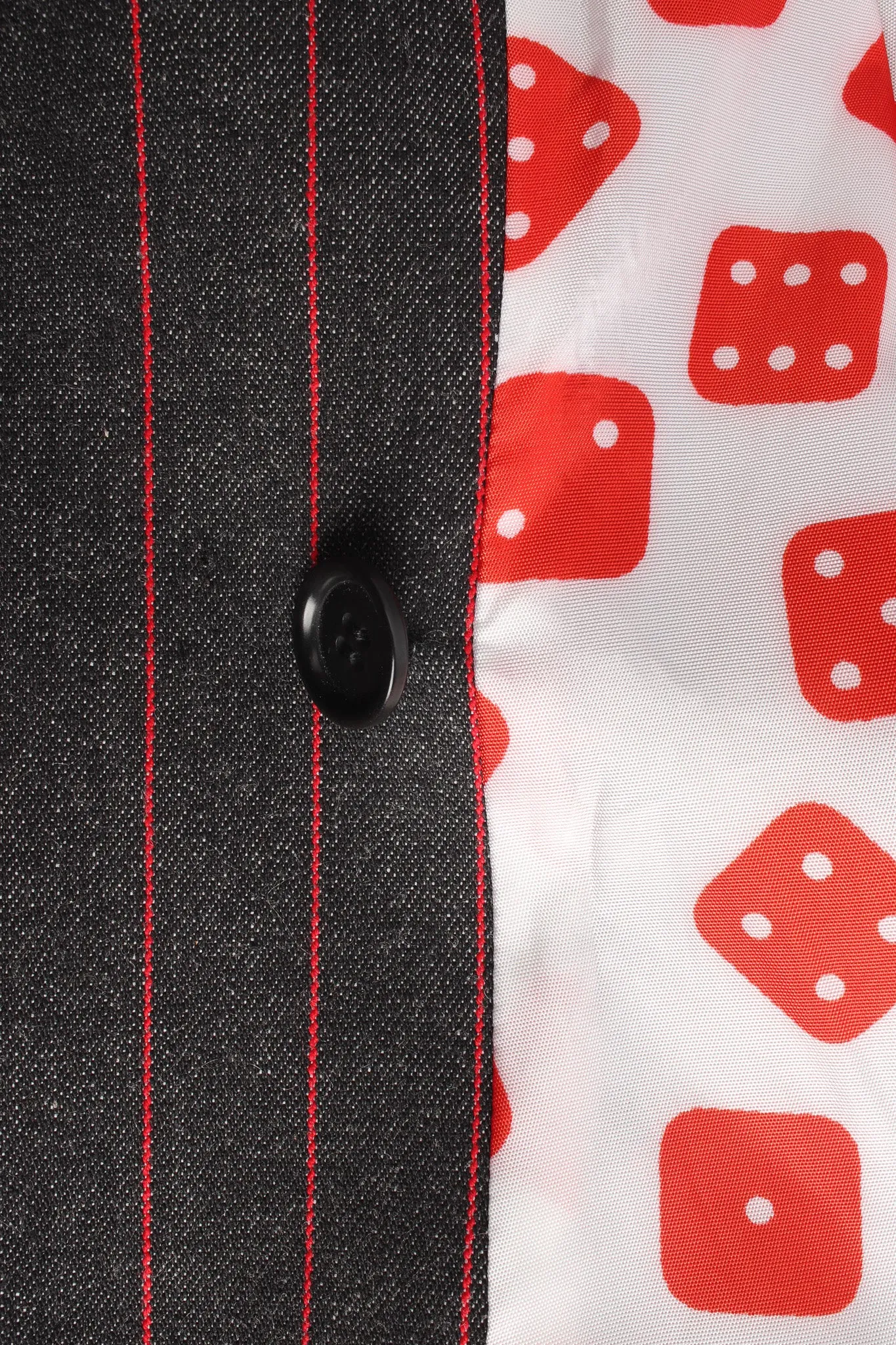 1980s High Roller Pinstripe Dice Blazer