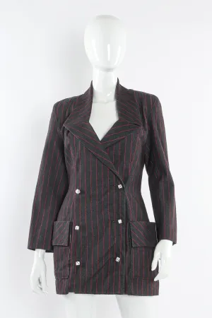 1980s High Roller Pinstripe Dice Blazer