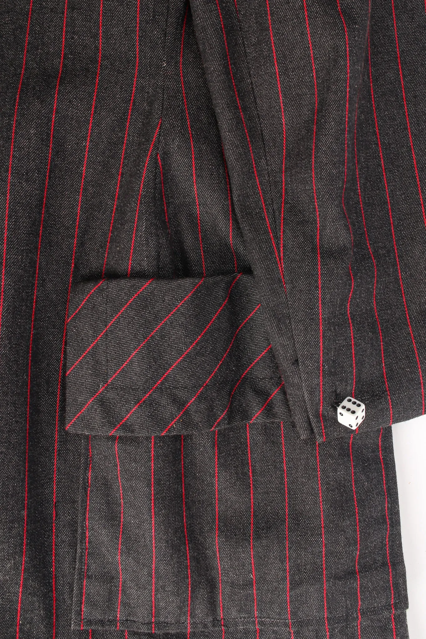 1980s High Roller Pinstripe Dice Blazer