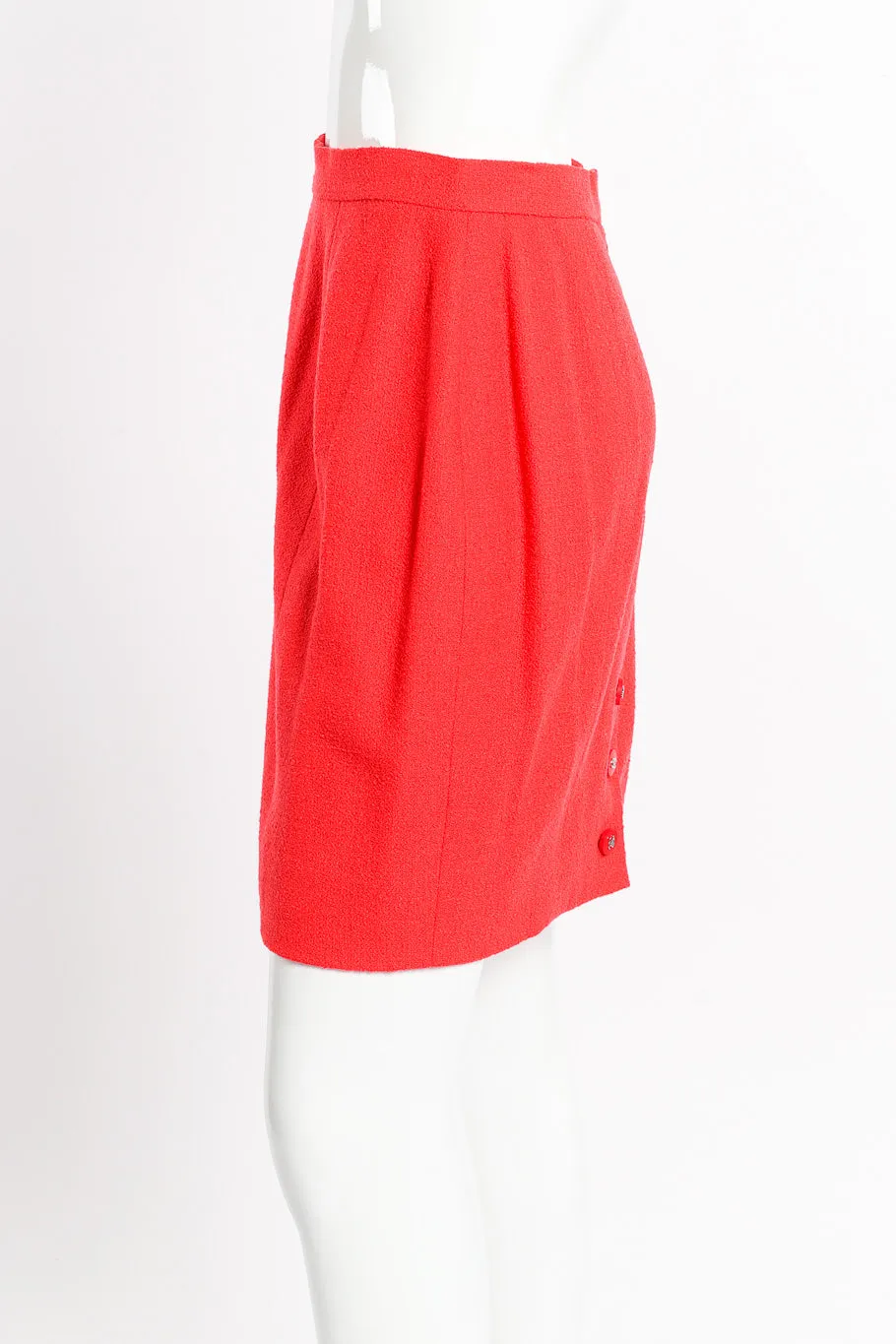 1996 F/W Bouclé Knit Longline Blazer & Skirt Set