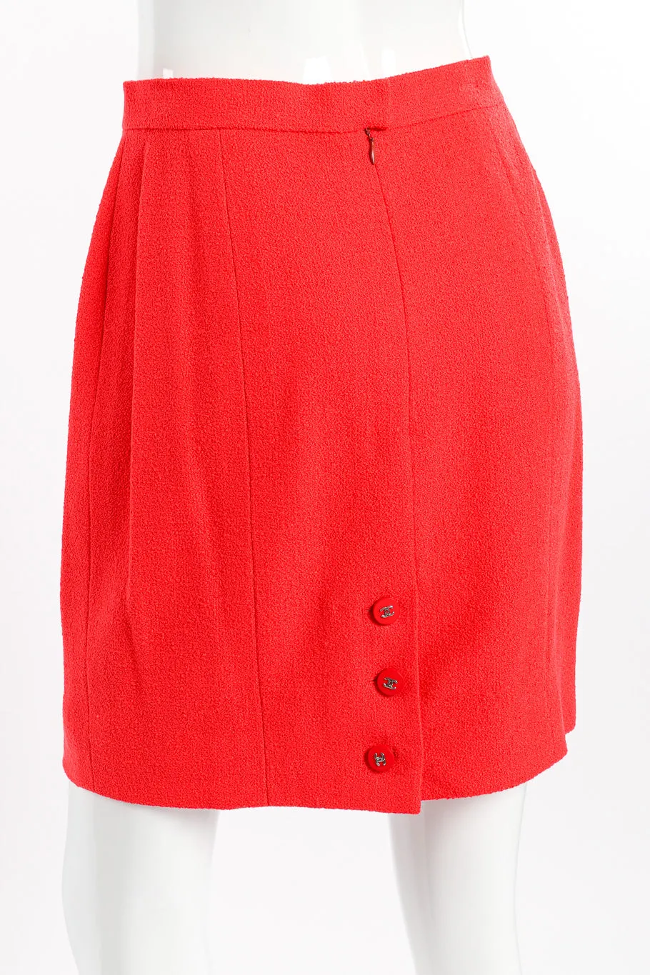 1996 F/W Bouclé Knit Longline Blazer & Skirt Set