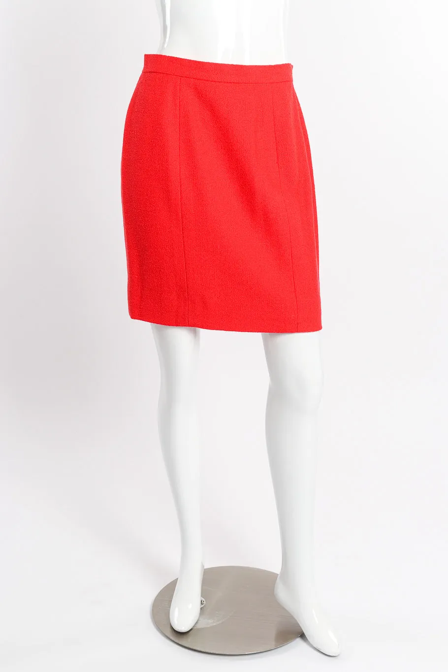 1996 F/W Bouclé Knit Longline Blazer & Skirt Set