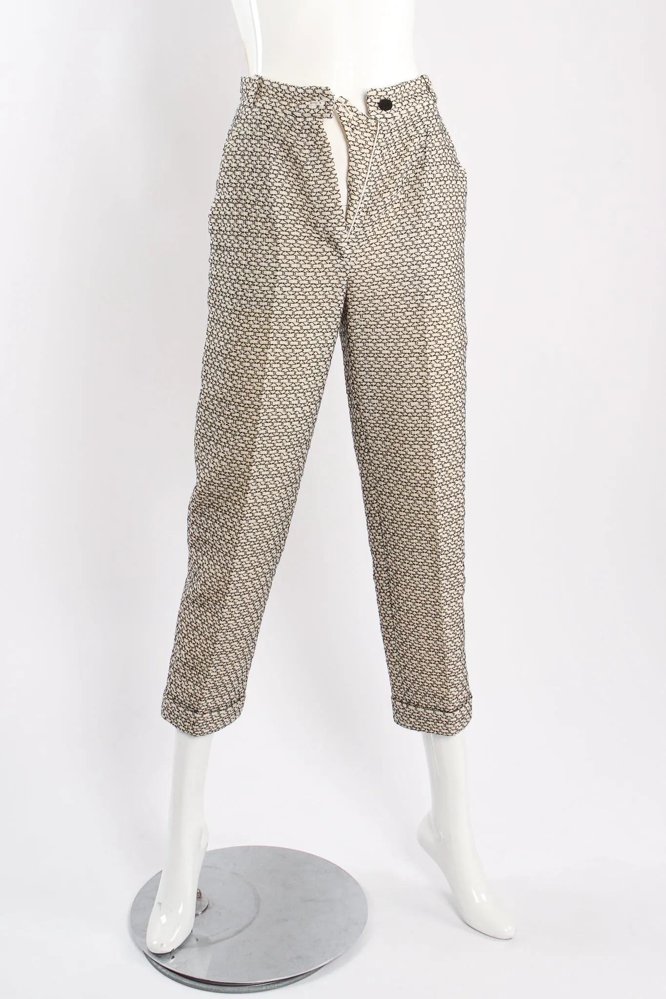 1998 S/S Geo Embroidered Jacket & Pant Suit