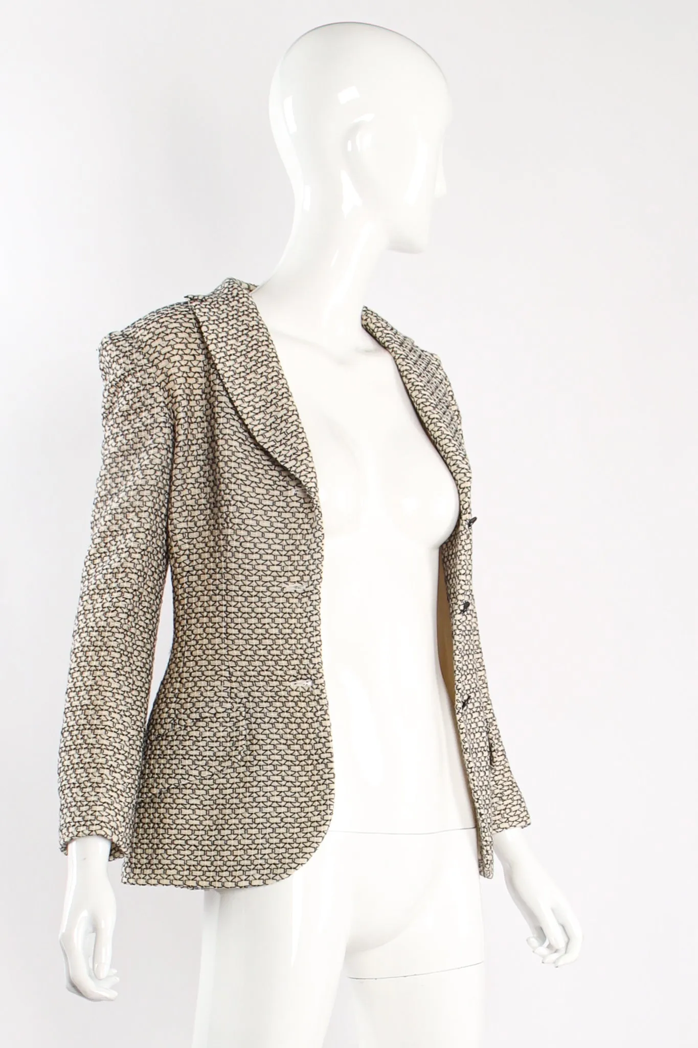 1998 S/S Geo Embroidered Jacket & Pant Suit