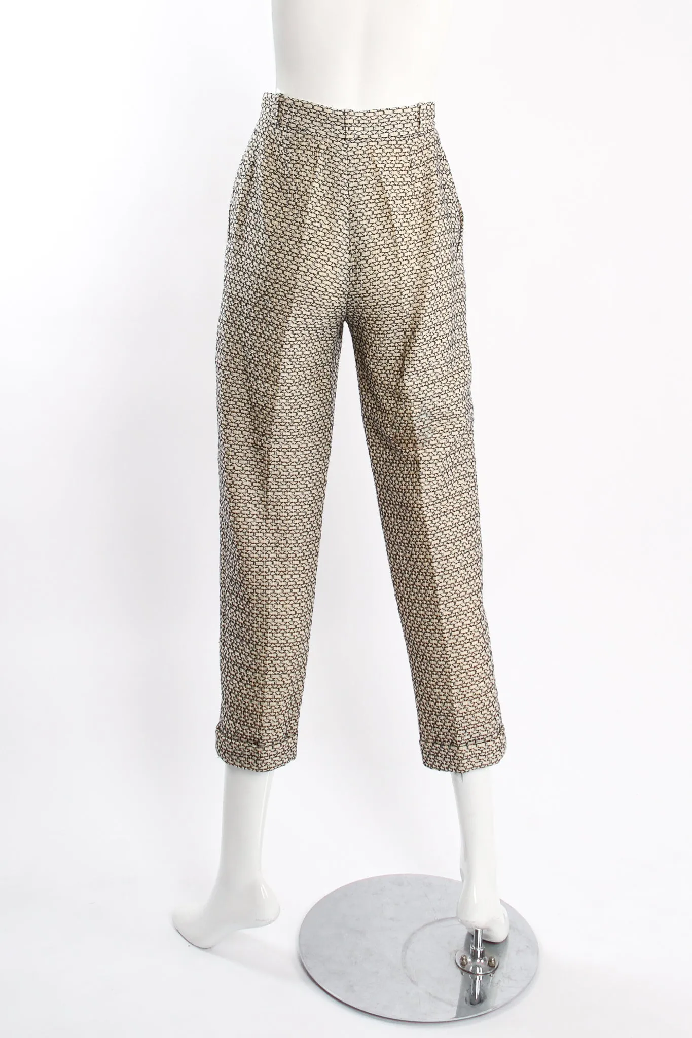 1998 S/S Geo Embroidered Jacket & Pant Suit