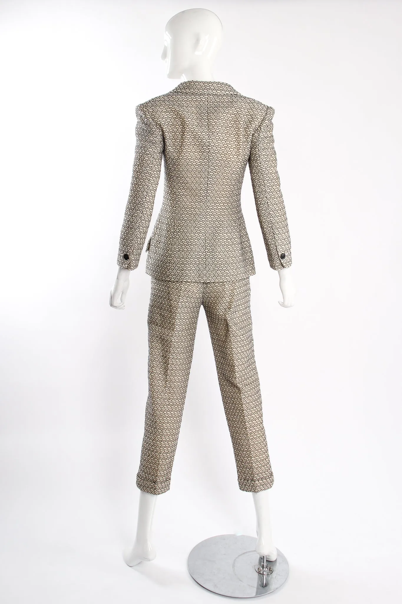 1998 S/S Geo Embroidered Jacket & Pant Suit