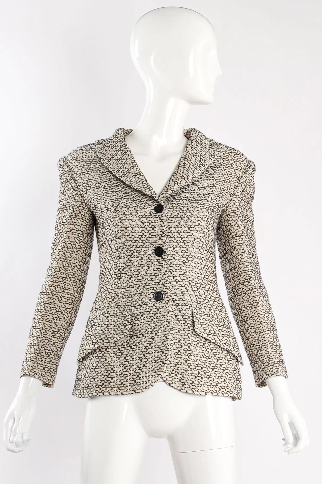 1998 S/S Geo Embroidered Jacket & Pant Suit