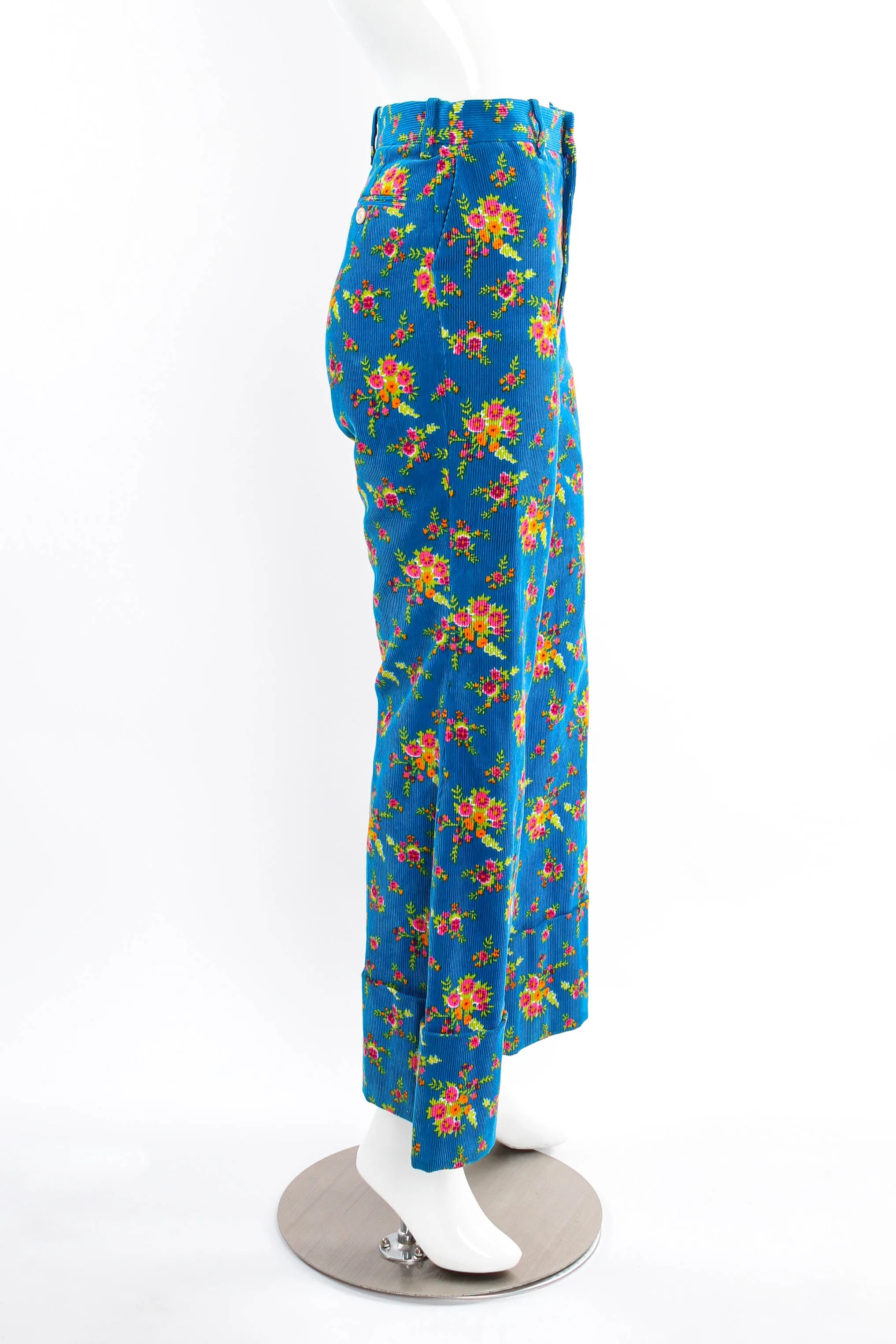 2017 Pre-Fall Floral Cropped Corduroy Pant