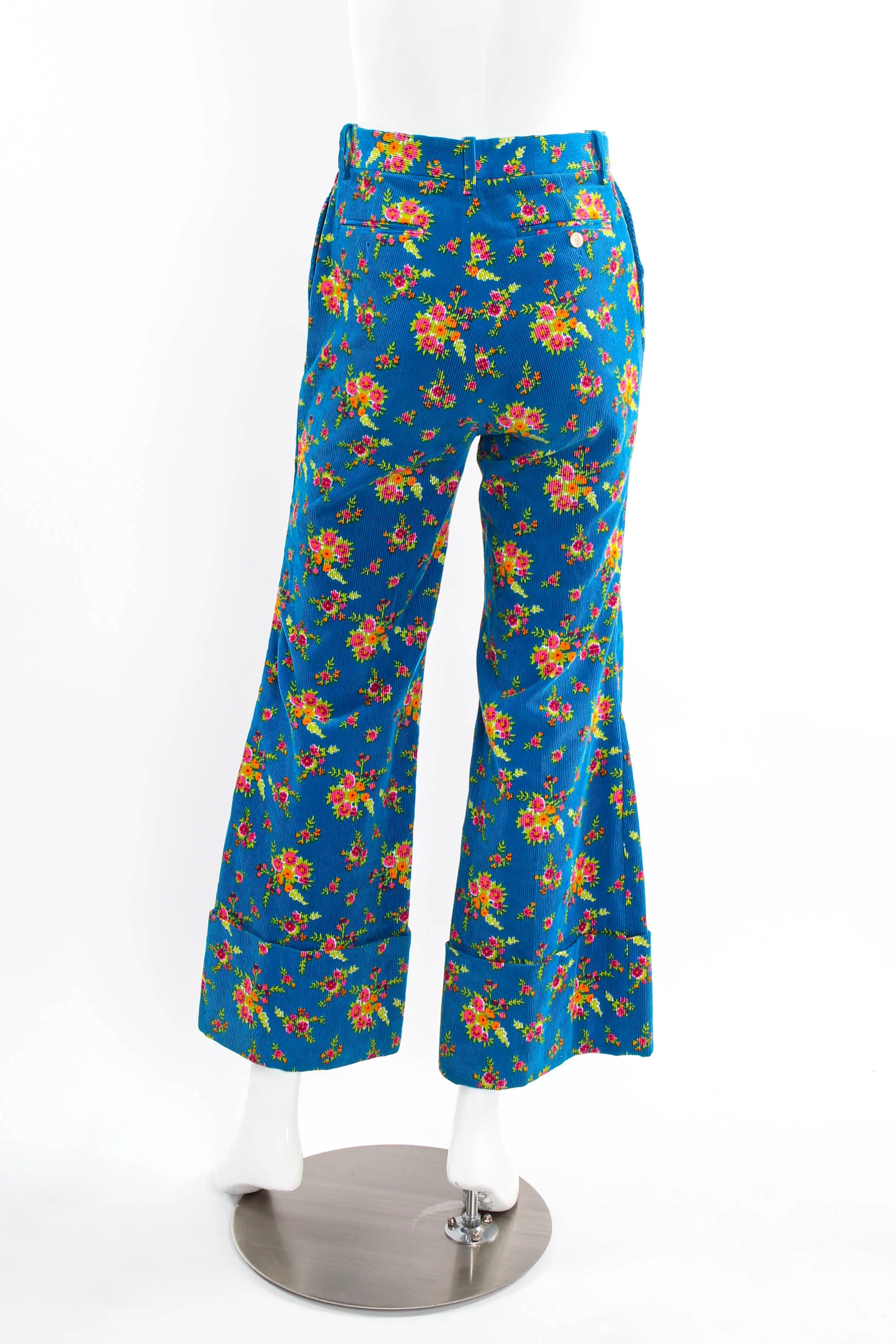 2017 Pre-Fall Floral Cropped Corduroy Pant