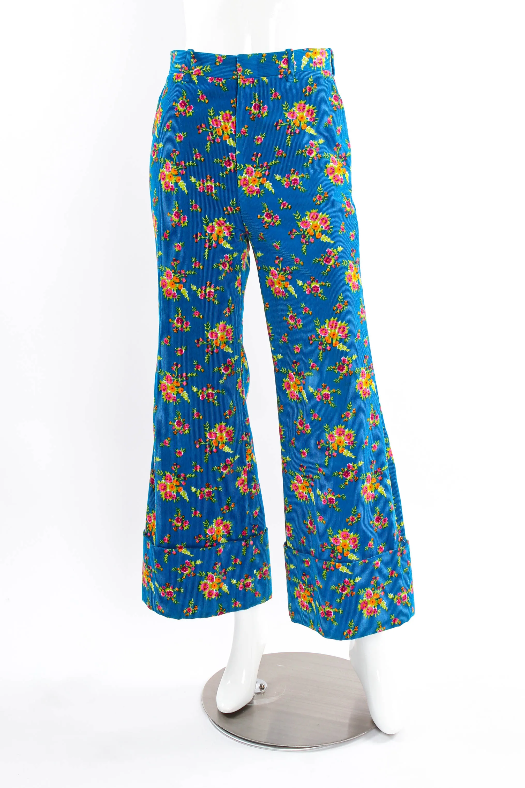 2017 Pre-Fall Floral Cropped Corduroy Pant