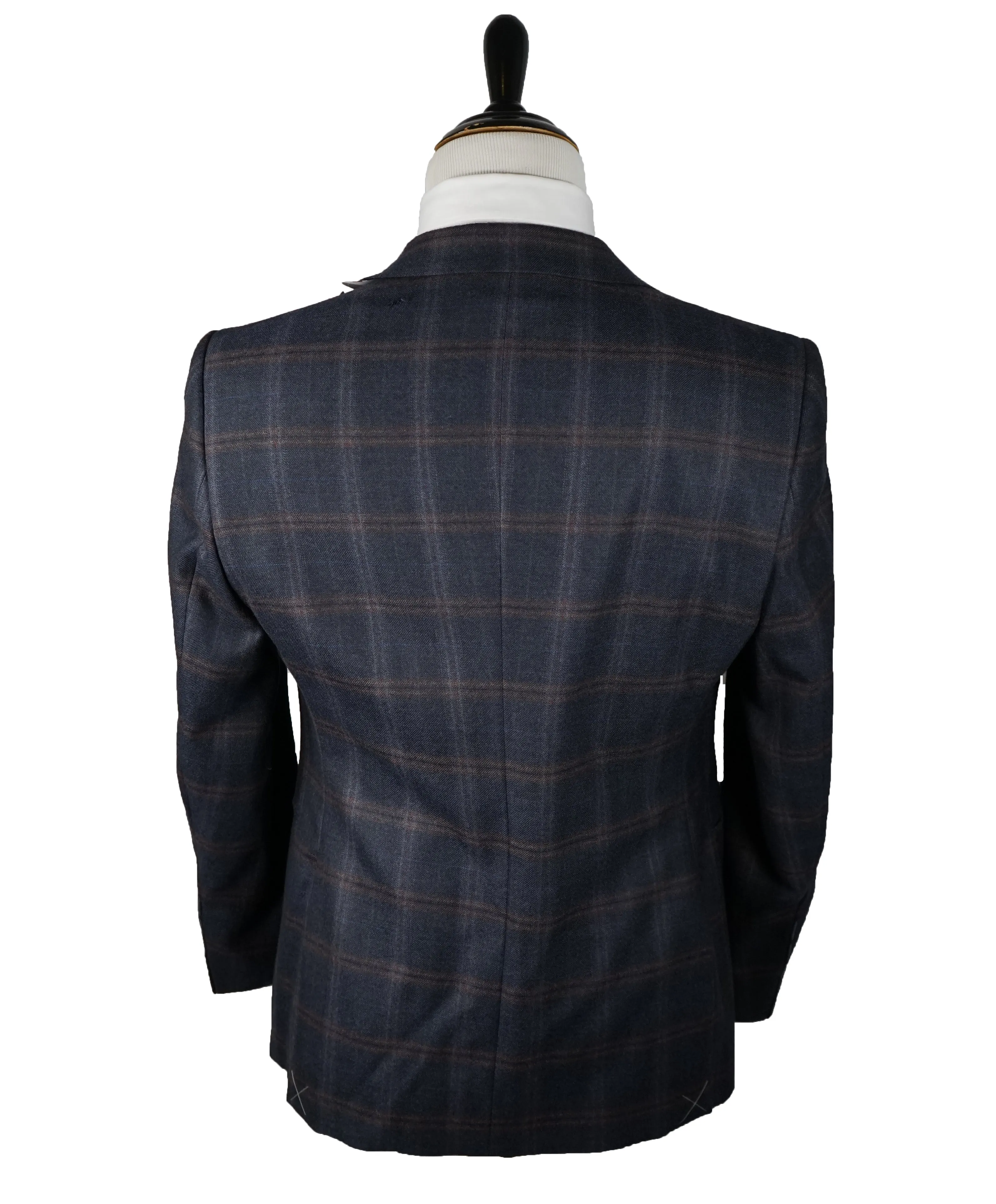 $2,495 GIORGIO ARMANI - “Taylor” Cashmere & Wool Bold Plaid Blazer - 40S