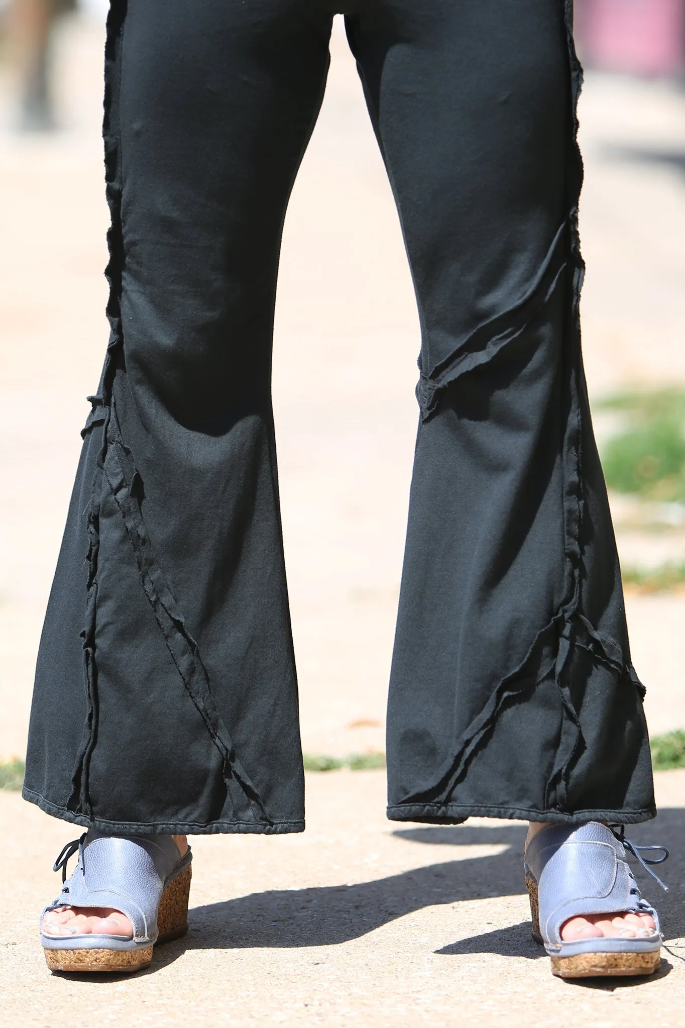 3295 Patchwork Pant-Black-Unprinted