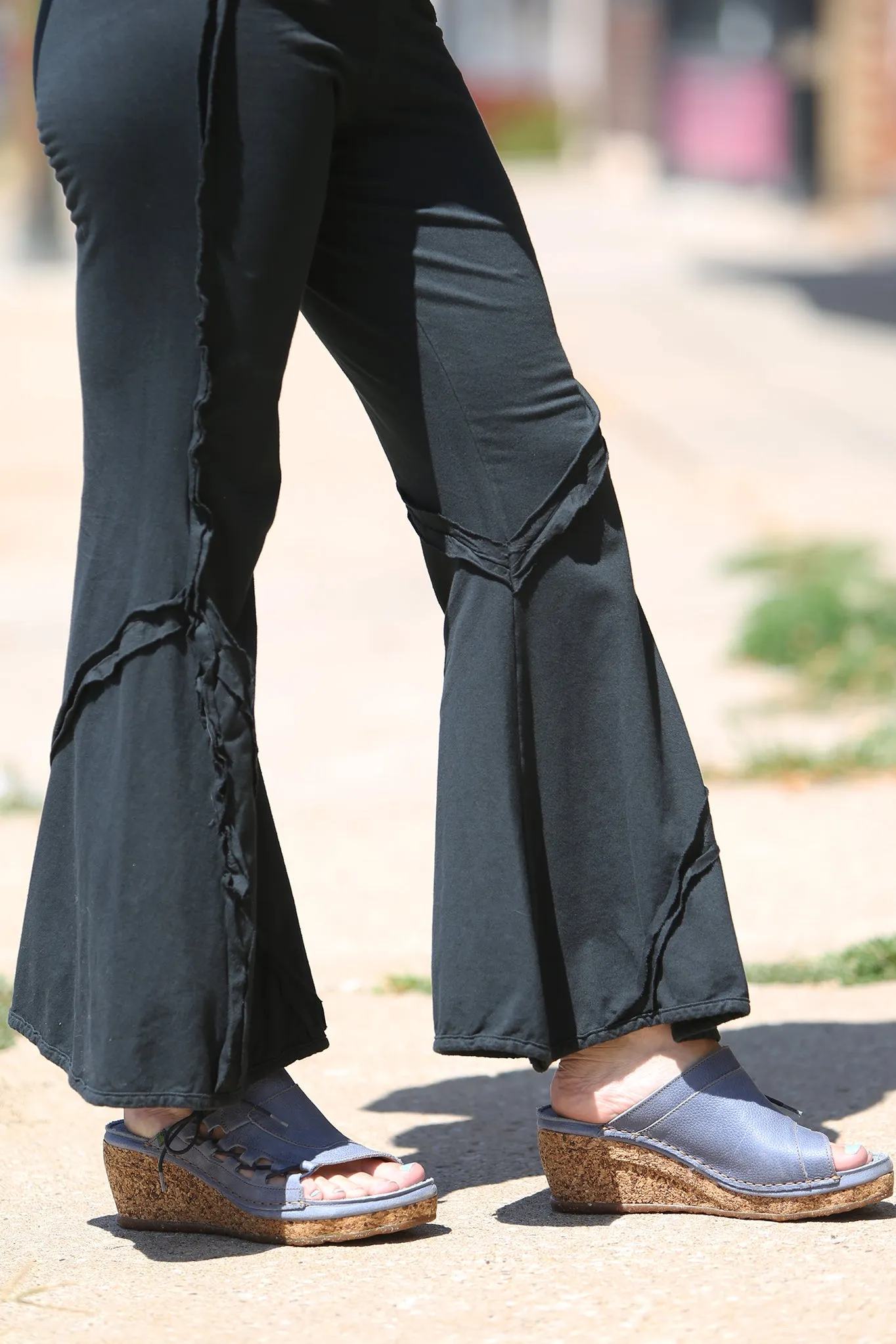 3295 Patchwork Pant-Black-Unprinted