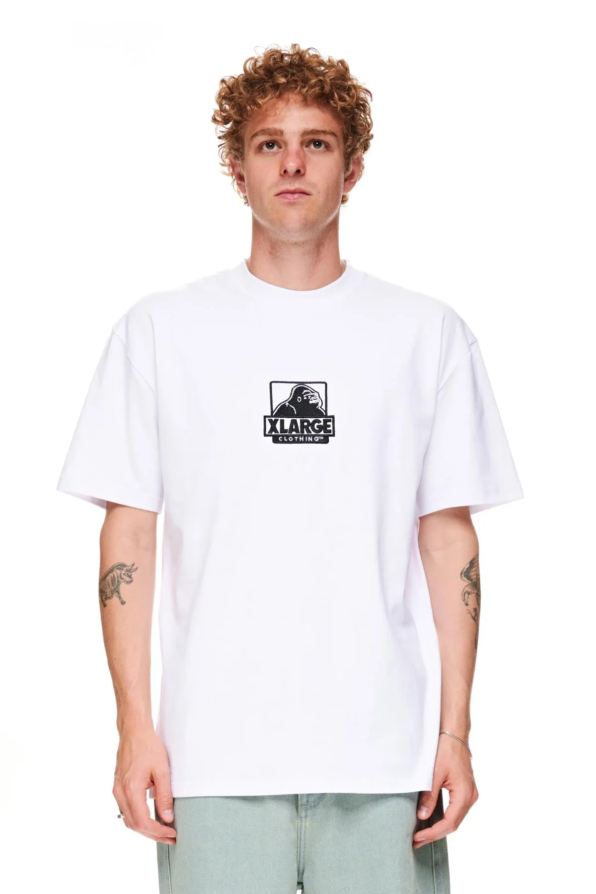 91 EMB SS TEE - White