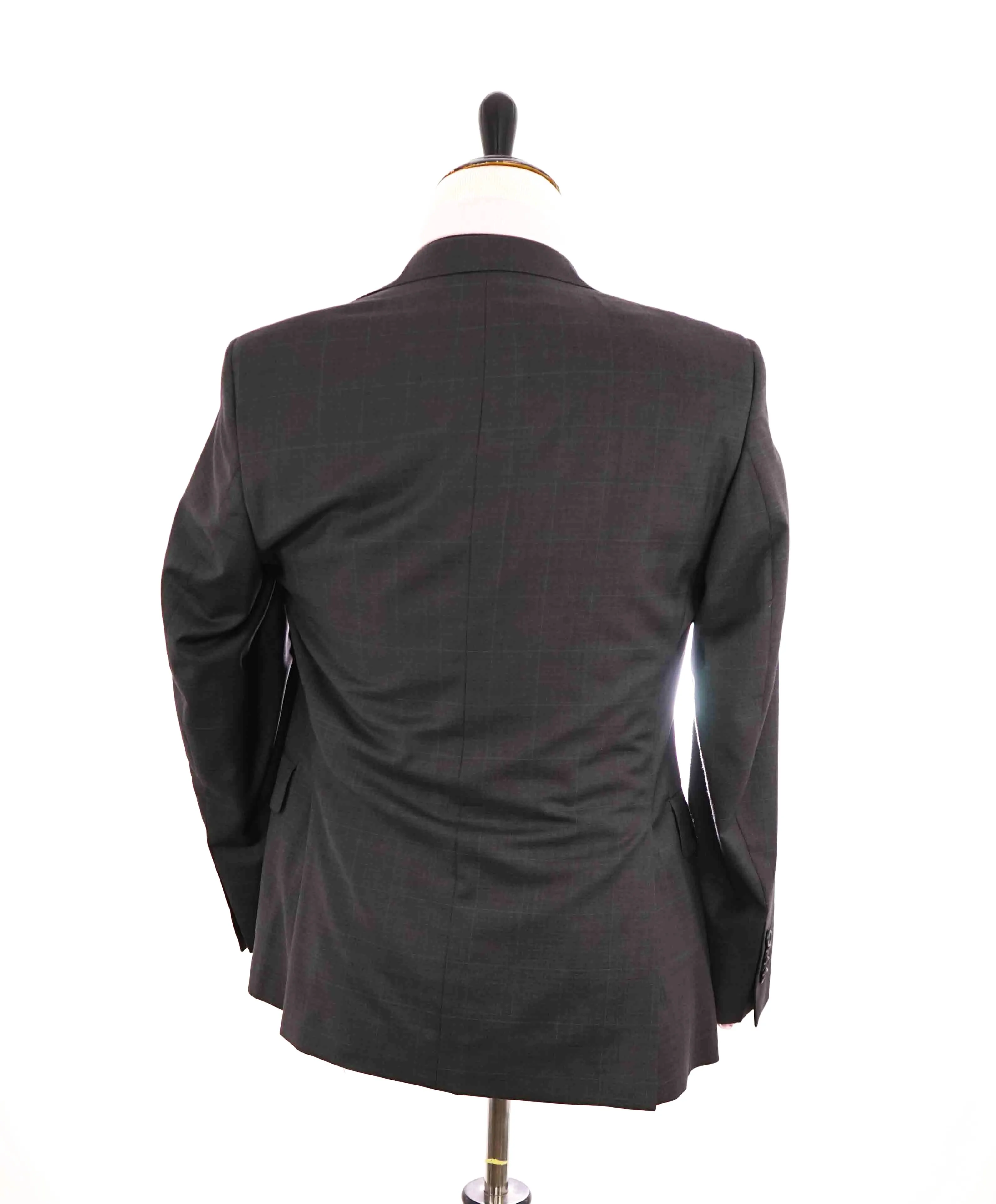 $995 ERMENEGILDO ZEGNA -By SAKS FIFTH AVENUE Gray Windowpane Blazer-36S