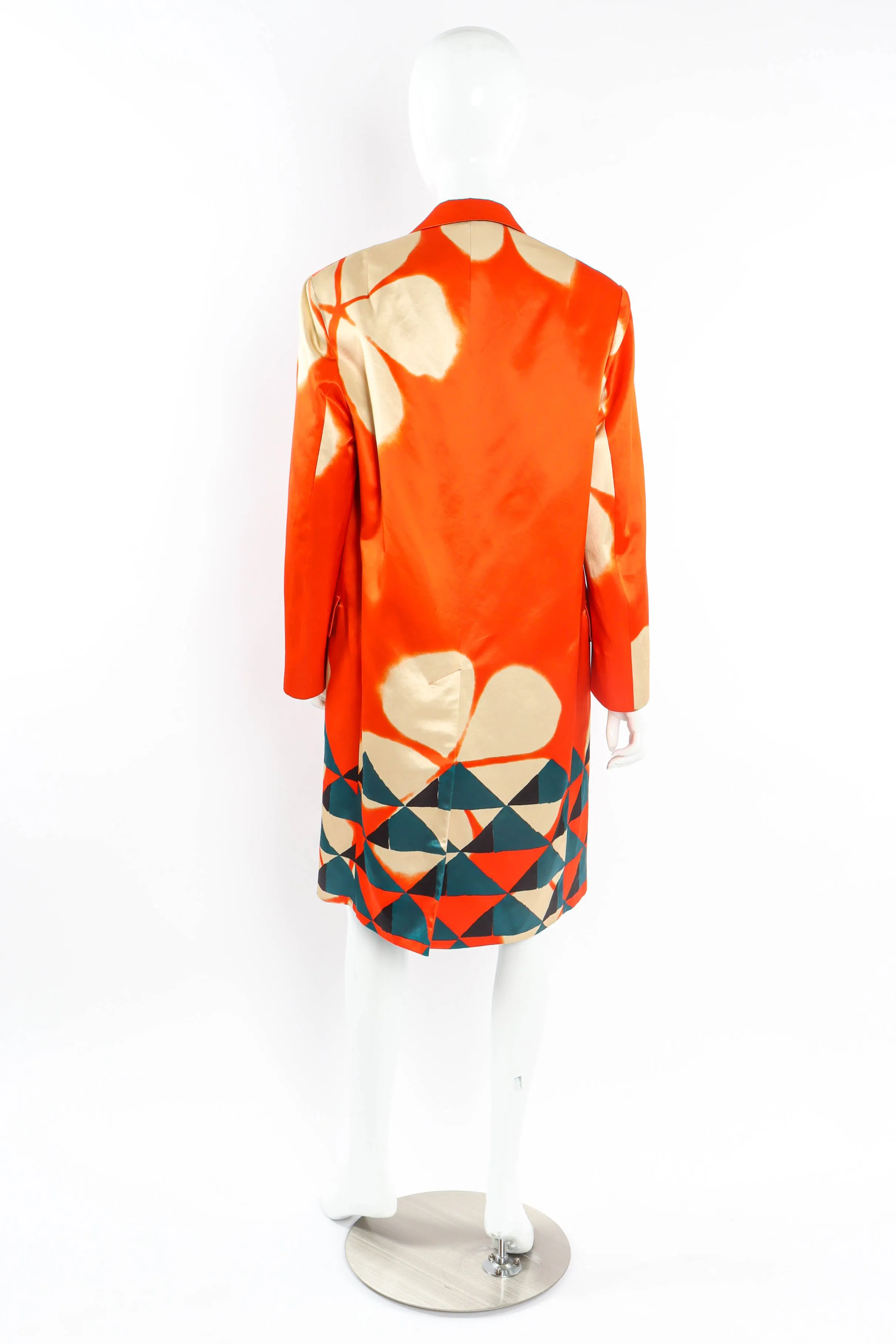 Abstract Double Breasted Blazer Coat