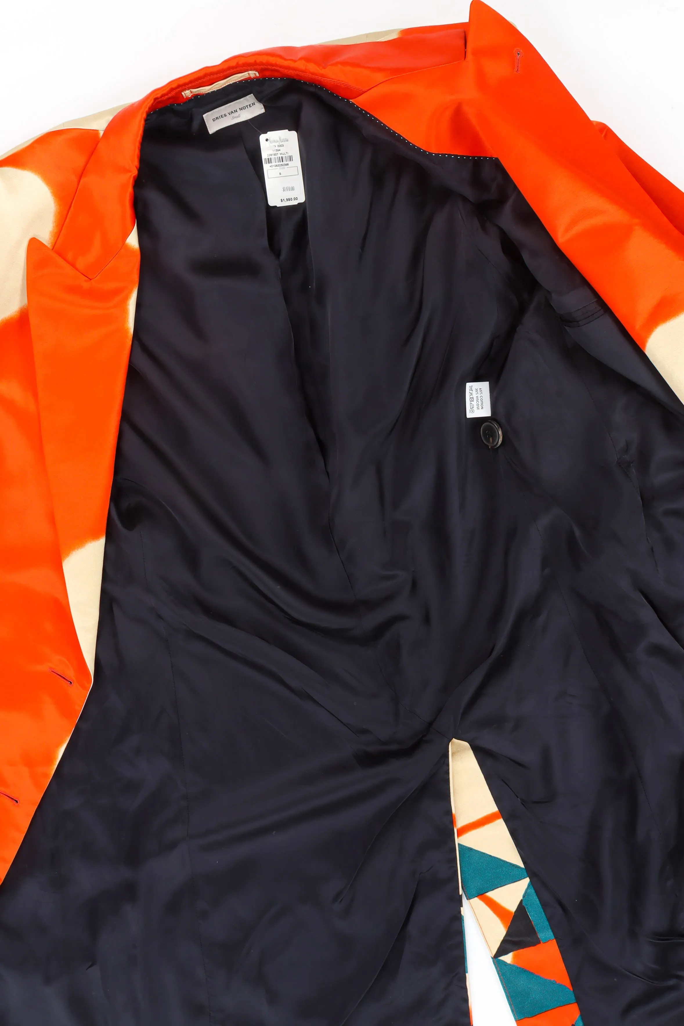 Abstract Double Breasted Blazer Coat