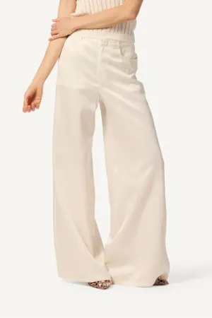 Adrianna Exaggerated Wide Leg Pant | Gardenia