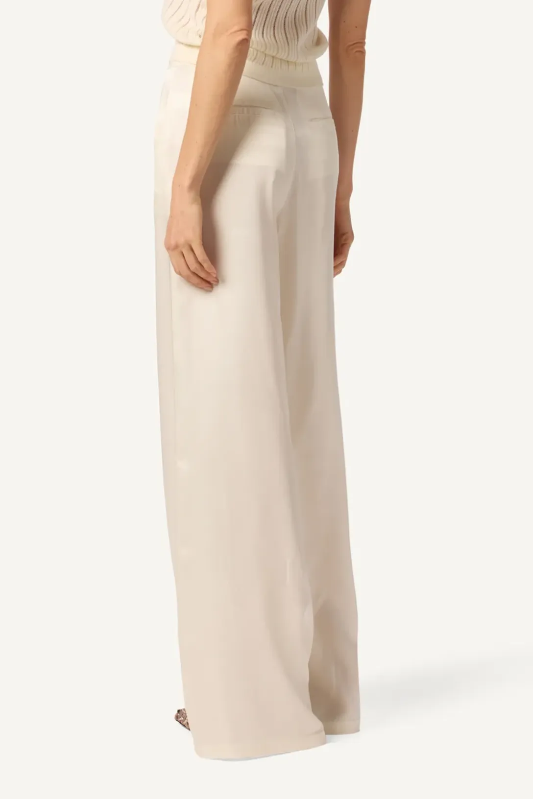 Adrianna Exaggerated Wide Leg Pant | Gardenia