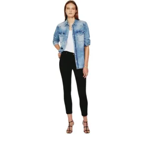 AG Adriana Goldschmied Prima Crop Cigarette Crop, Super Black, Sz 24