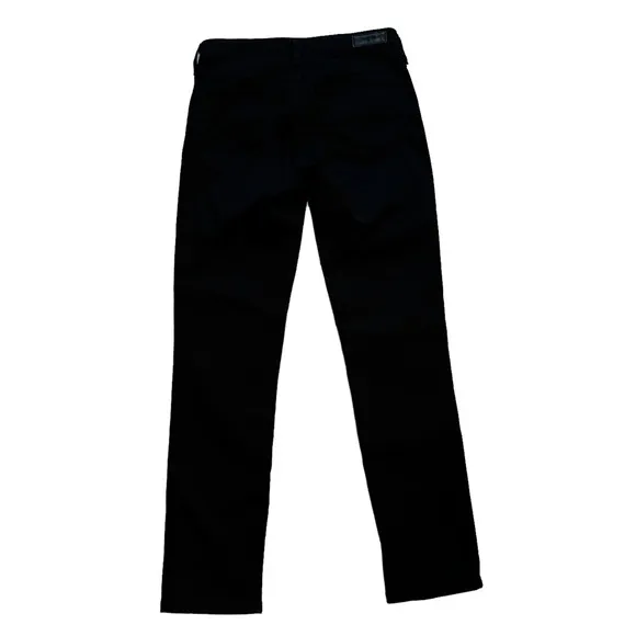 AG Adriana Goldschmied Prima Crop Cigarette Crop, Super Black, Sz 24