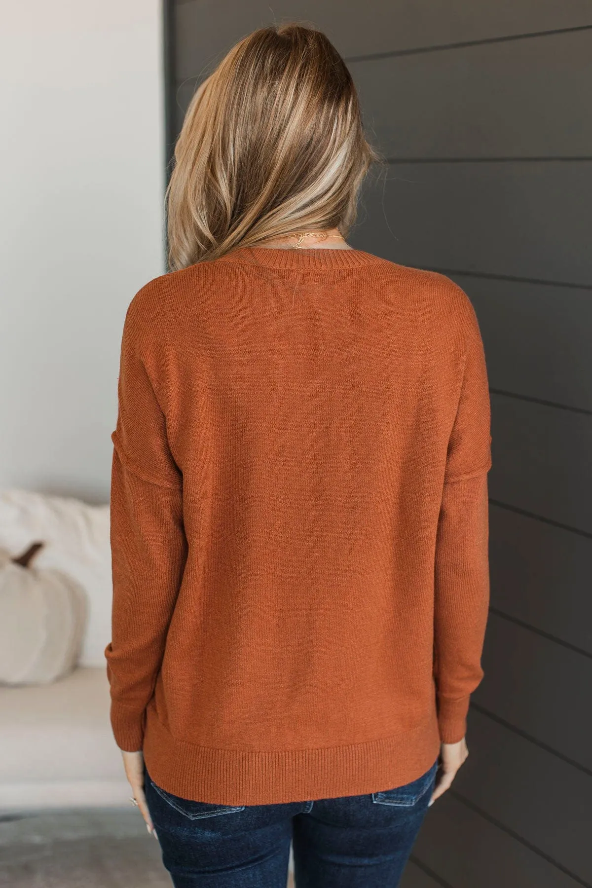 Ahead Of The Times Knit Sweater- Maple