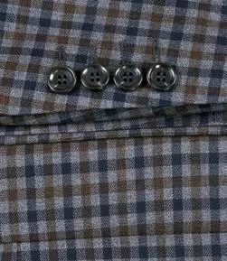 Alessandro Vitello by Renoir Slim Fit Wool Checked Gray Blazer 563-10