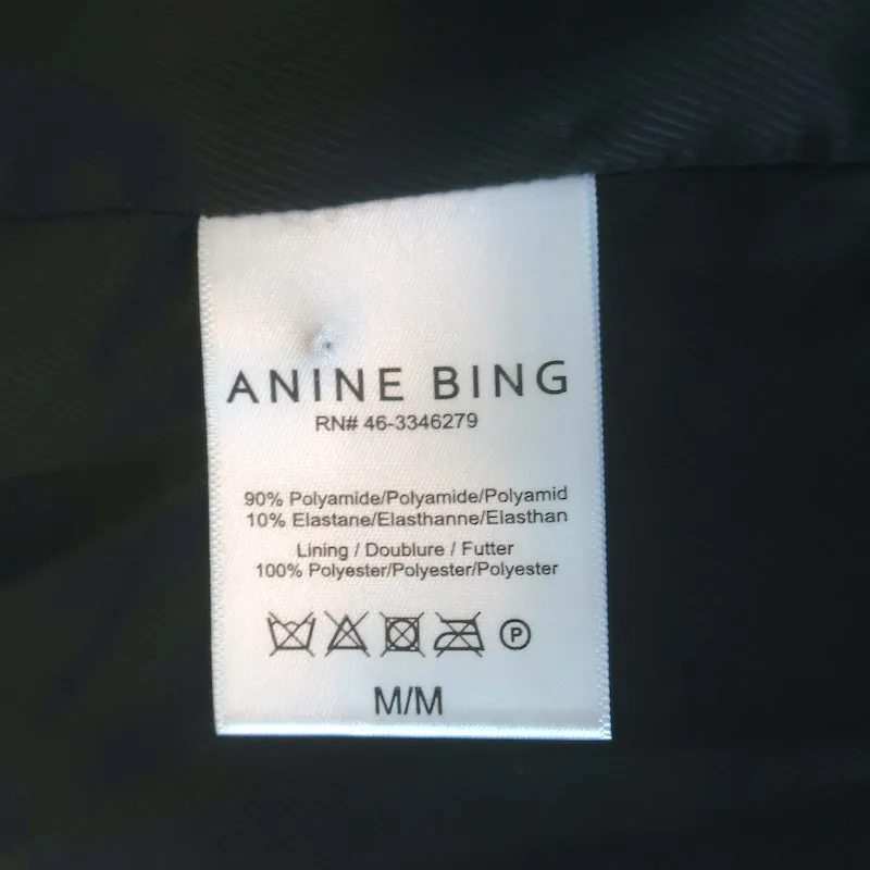 Anine Bing Double Breasted Blazer Madeleine Beige Snakeskin Print Size Medium