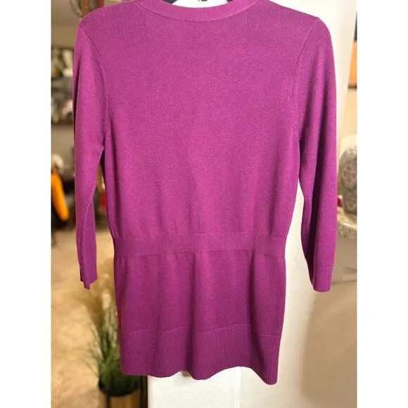 Ann Taylor Purple Cardian Sweater Size Small