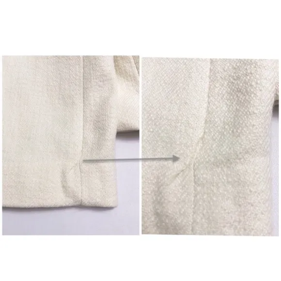 Anthropologie | Cropped Double Breasted Cream Maeve Blazer Small