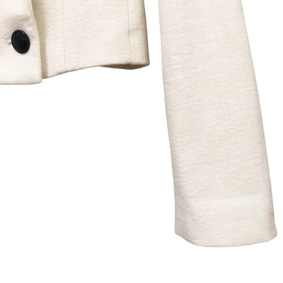Anthropologie | Cropped Double Breasted Cream Maeve Blazer Small