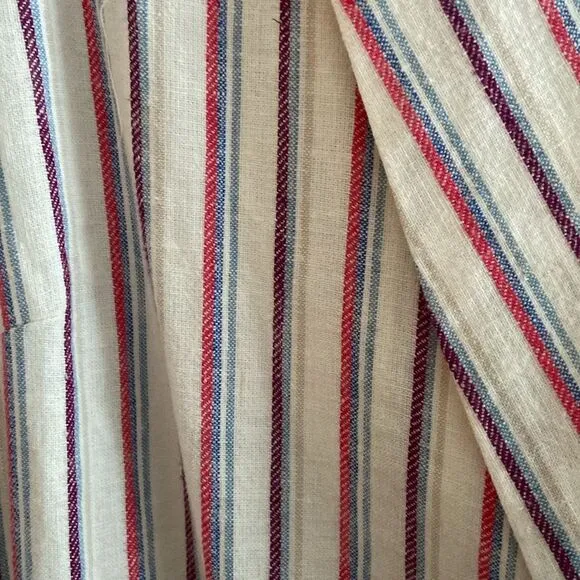 Anthropologie Dolan Anna Double - Breasted Linen Blend Blazer