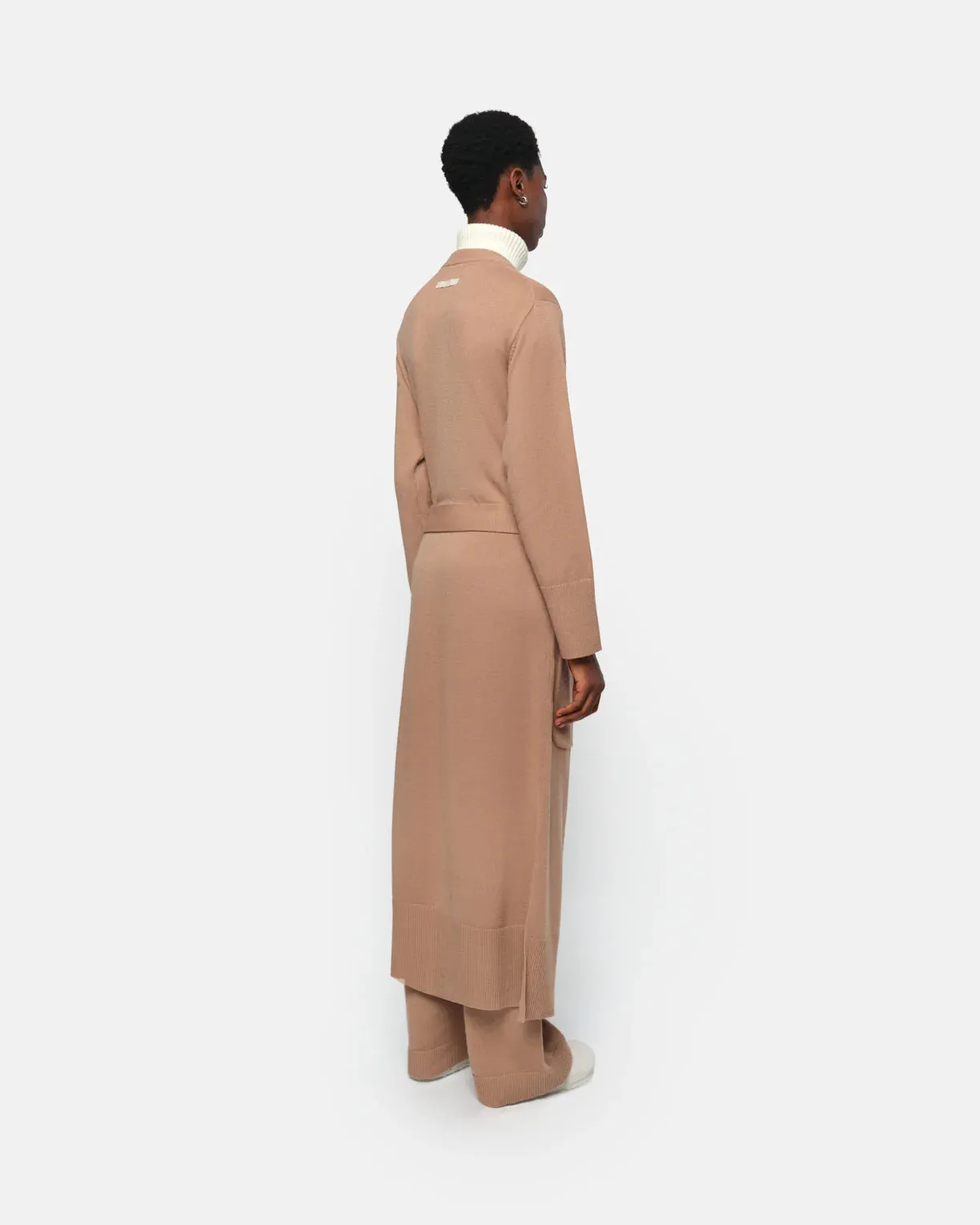 Apparis Alessi Long Belted Cardigan Beige