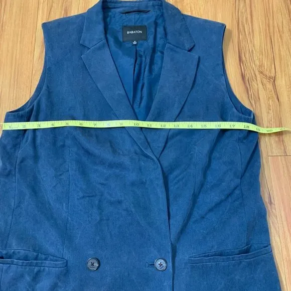 Aritzia Babaton Navy Blue Double Breasted Vest