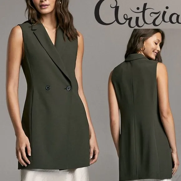 Aritzia Babaton Navy Blue Double Breasted Vest