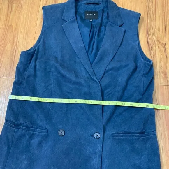 Aritzia Babaton Navy Blue Double Breasted Vest