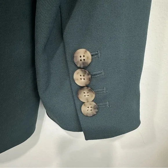 Aritzia Babaton Wool Blend Blazer Oversized Boxy Culpro Lining Green SZ 1/M EUC