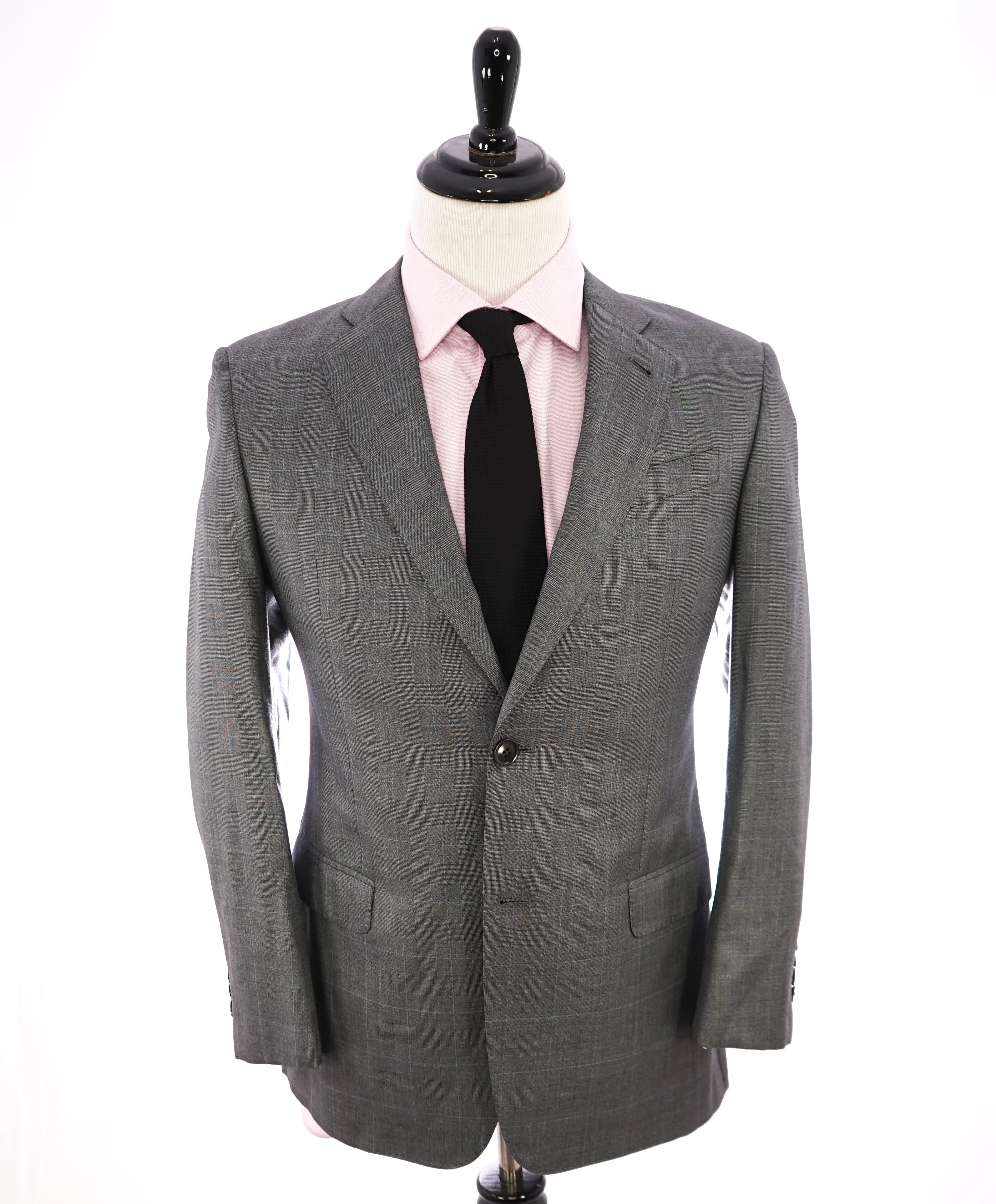 ARMANI COLLEZIONI - “Su Misura” ITALY SILK Plaid Slim Blazer - 38R