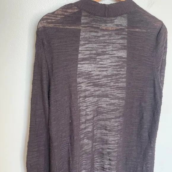 Athleta Maven Long Wrap Shale Brown Long Duster Cardigan Sweater