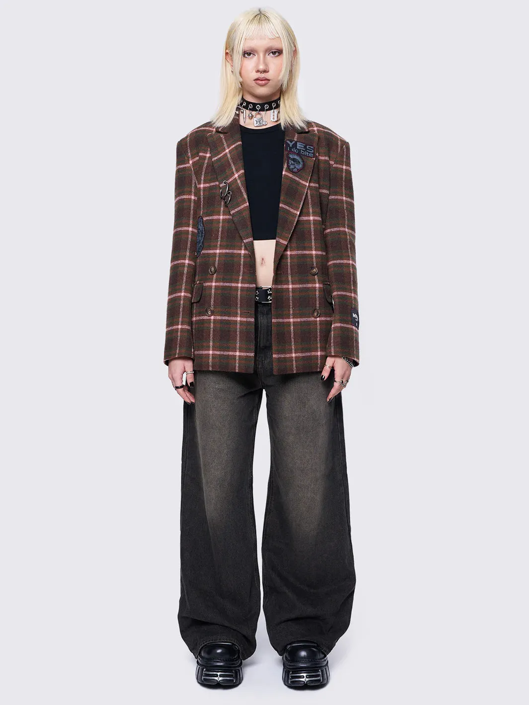 AUDREY PLAID BLAZER