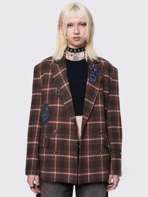 AUDREY PLAID BLAZER