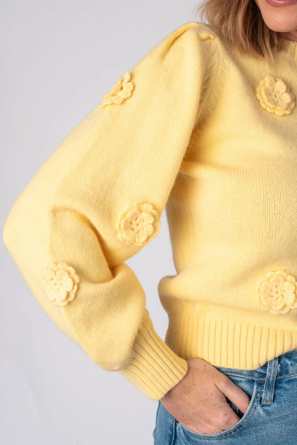 Avery Crewneck Floral Sweater