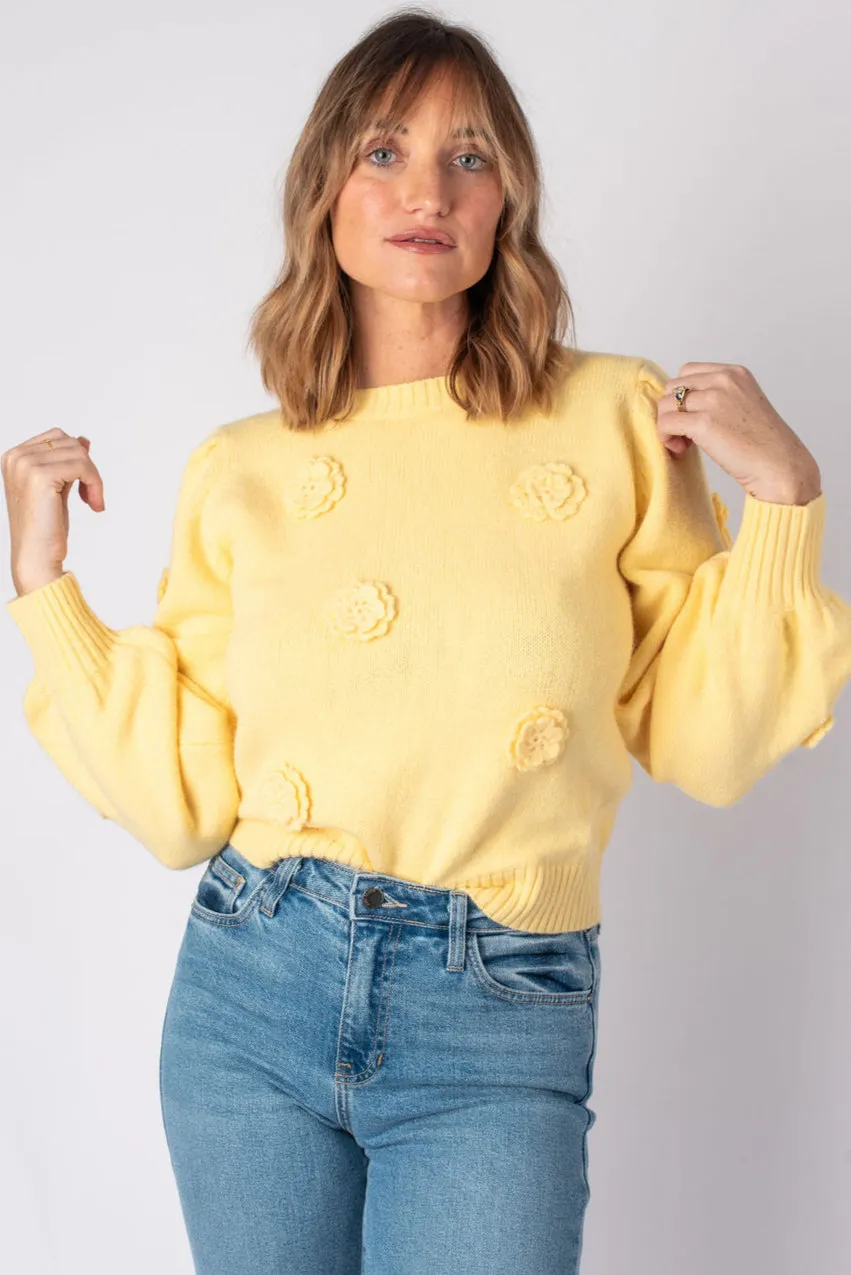 Avery Crewneck Floral Sweater