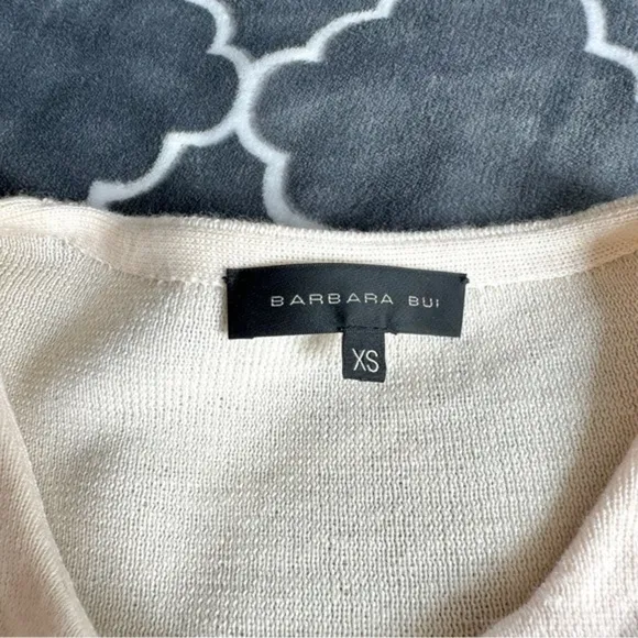 Barbara Bui V-neck Longsleeve Lightweight Ivory Soft Sweater XS