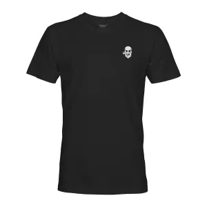BASIC WHT SKULL ON BLACK