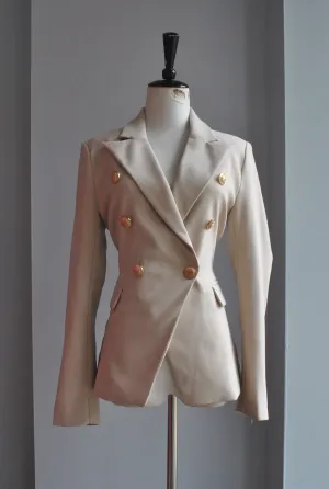 BEIGE DOUBLE BREASTED BLAZER